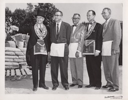 6 San Bernardino California Masonic history cornerstone A.D.1958
