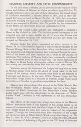 Phoenix Lodge 178  100 years of Freemasonry October 20, 1865-1965 San Bernardino California 18