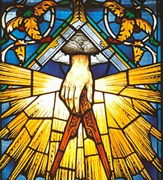 stainedglass masonic compasses Freemasonry